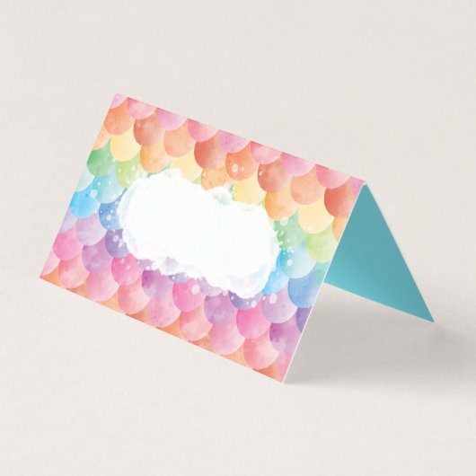 Cartes d'endroit d'aquarelle de sirène (Devant)