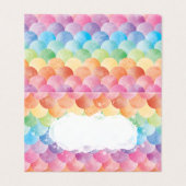 Cartes d'endroit d'aquarelle de sirène (Extérieur déplié)