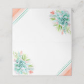 Cartes d'endroit d'aquarelle Succulente orange ver (Extérieur déplié)