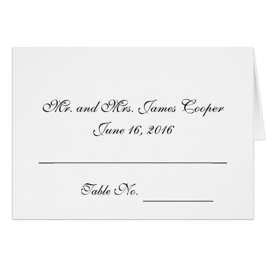 Cartes d'endroit de mariage (Devant Horizontal)
