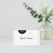 Cartes d'endroit minimaliste noir et blanc (Debout devant)