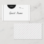 Cartes d'endroit minimaliste noir et blanc (Devant / Derrière)