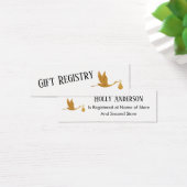 Cartes d'enregistrement cadeau Faux Gold Stork (Bureau)