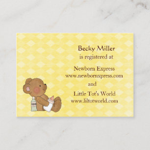 Cartes d'enregistrement de baby shower d'ours