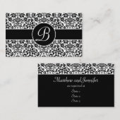 Cartes d'enregistrement des cadeaux Mariage damass (Devant / Derrière)