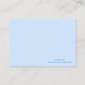 Cartes d'enregistrement des douches Pois bleues (Dos)