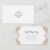 Cartes d'enregistrement élégantes Mehndi (Devant / Derrière)