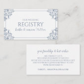 Cartes d'enregistrement mariage - Nadine - Dusty B (Devant / Derrière)