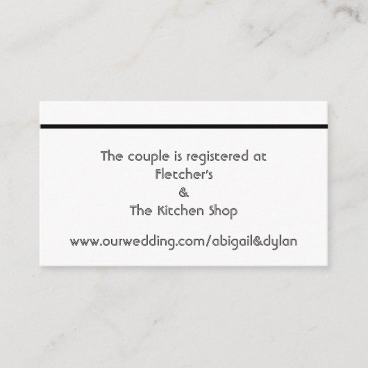 Cartes d'enregistrement Mariage "Scribbles" (Devant)