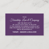 Cartes d'enregistrement mariages - Vignes pourpres (Dos)