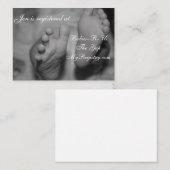 Cartes d'enregistrement pour bébé des petits pieds (Devant / Derrière)