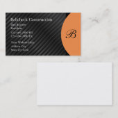 Cartes d'entreprise de construction (Devant / Derrière)