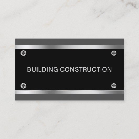 Cartes d'entreprise de construction (Devant)