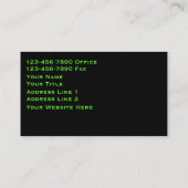 Cartes d'entreprise de construction (Dos)