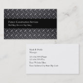 Cartes d'entreprise de construction (Devant / Derrière)