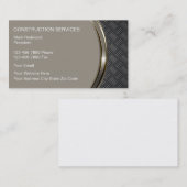 Cartes d'entreprise de construction (Devant / Derrière)