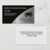 Cartes d'entreprise de construction (Devant / Derrière)