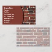 Cartes d'entreprise de construction (Devant / Derrière)