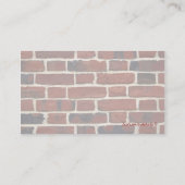 Cartes d'entreprise de construction (Dos)