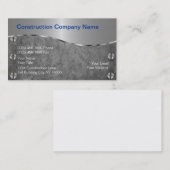 Cartes d'entreprise de construction (Devant / Derrière)