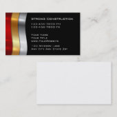 Cartes d'entreprise de construction (Devant / Derrière)