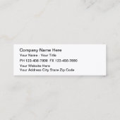 Cartes d'entreprise de construction (Dos)