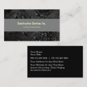 Cartes d'entreprise de construction avec le style (Devant / Derrière)