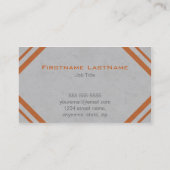 Cartes d'entreprise de construction dans l'orange (Dos)