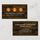 Cartes d'entreprise de construction de bricoleur (Devant / Derrière)