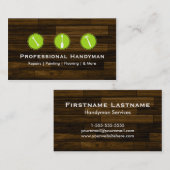 Cartes d'entreprise de construction de bricoleur (Devant / Derrière)