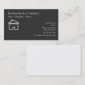 Cartes d'entreprise de construction de toiture (Devant / Derrière)