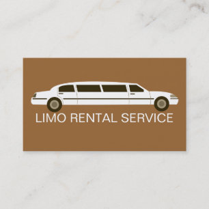 Cartes d'entreprise de location de limousine