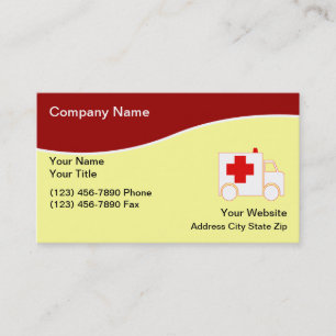Cartes d'entreprise de services d'ambulance