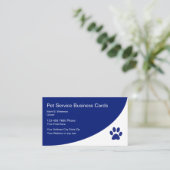 Cartes d'entreprise de services d'animal familier (Debout devant)