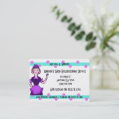 Cartes d'entreprise de services de domestique et (Debout devant)