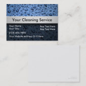Cartes d'entreprise de services de nettoyage (Devant / Derrière)