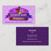 Cartes d'entreprise de services de nettoyage (Devant / Derrière)