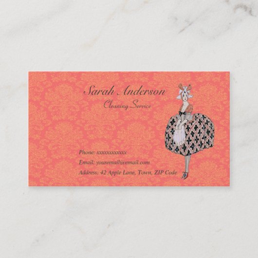 Cartes d'entreprise de services de nettoyage (Devant)