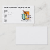 Cartes d'entreprise de services de nettoyage (Devant / Derrière)