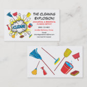 Cartes d'entreprise de services de nettoyage (Devant / Derrière)