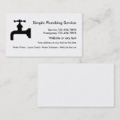 Cartes d'entreprise de services de tuyauterie (Devant / Derrière)