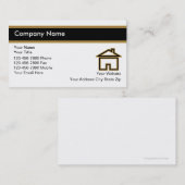 Cartes d'entreprise immobilière (Devant / Derrière)