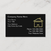 Cartes d'entreprise immobilière (Dos)