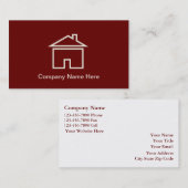 Cartes d'entreprise immobilière (Devant / Derrière)