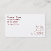 Cartes d'entreprise immobilière (Dos)