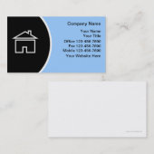 Cartes d'entreprise immobilière (Devant / Derrière)