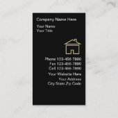 Cartes d'entreprise immobilière (Dos)