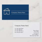 Cartes d'entreprise immobilière (Devant / Derrière)