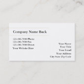 Cartes d'entreprise immobilière (Dos)