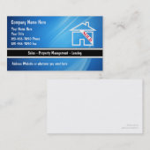 Cartes d'entreprise immobilière (Devant / Derrière)